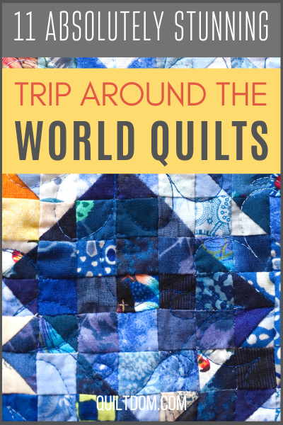 If you are looking for an easy, yet gorgeous quilt pattern, the Trip Around the World quilt pattern might just be the perfect pattern for you!